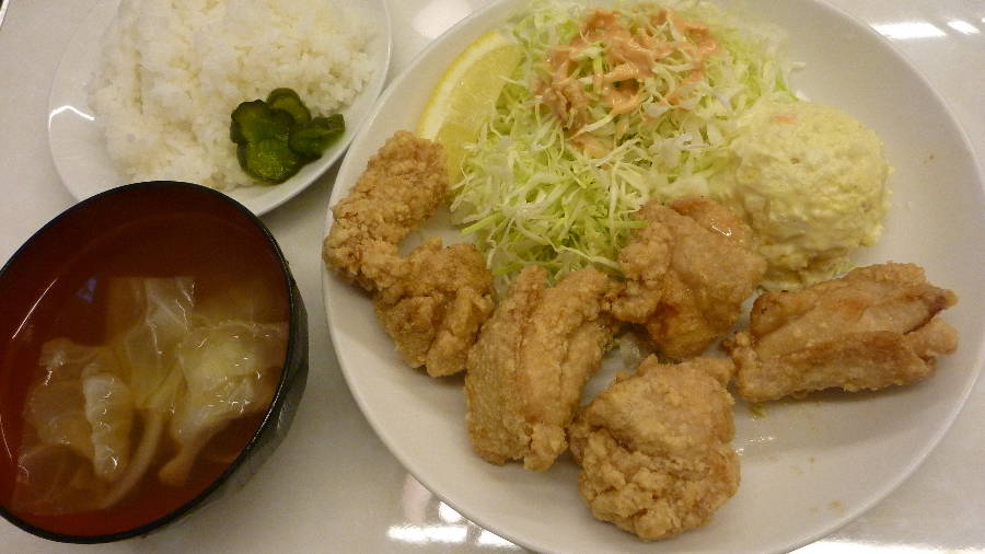 鶏もも唐揚げ定食（しお）