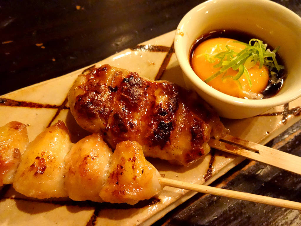 ぼんじり串＆とりつくね（月見）