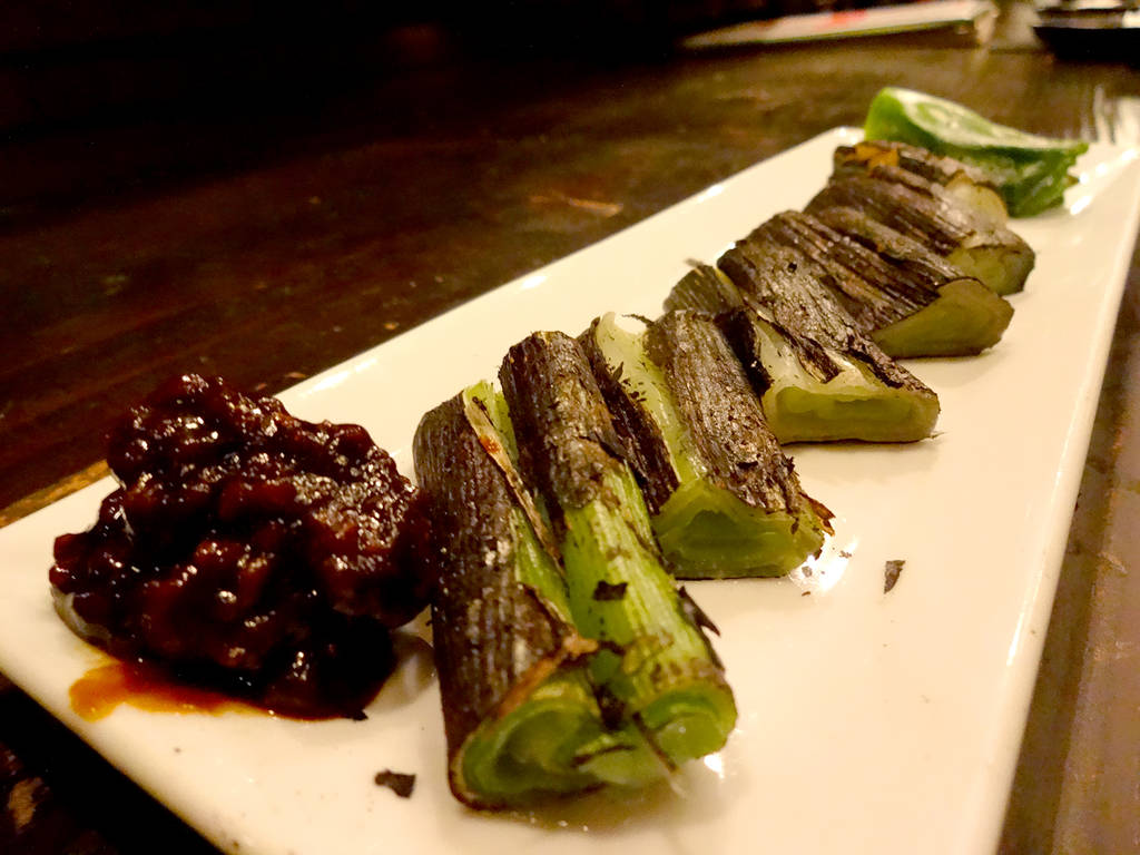 白ねぎの鶏味噌焼き