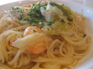 海老のオイルパスタ