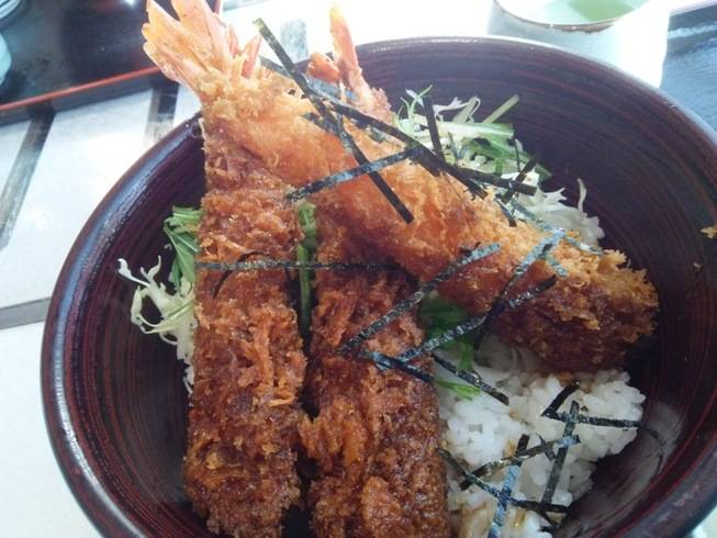 ソースエビフライ丼