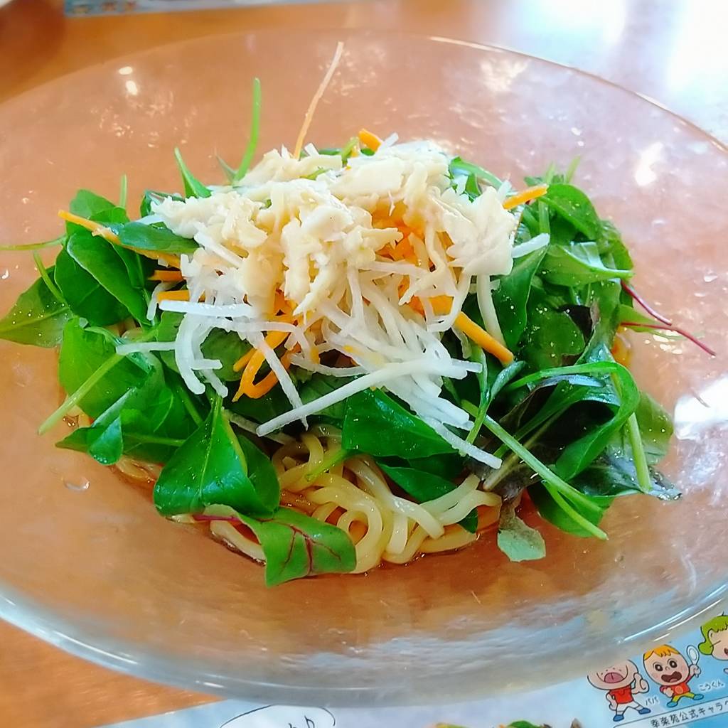 ごま油香る彩り野菜と蒸し鶏のさっぱり冷し中華