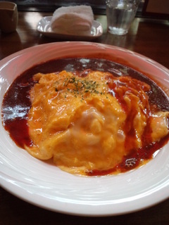 半熟卵のオムライス