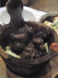 桶焼き　牛中落ちカルビ