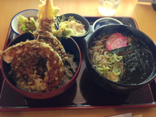 天丼そば定食