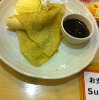 たっぷりチョコと丸ごとバナナの雑穀クレープ