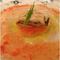 アナゴの香草蒸し　フレッシュトマトの香り