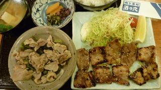 三元豚あぶり焼き定食