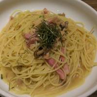 ベーコンときのこの醤油バター