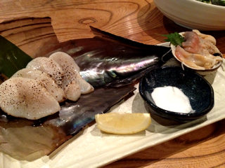 ホッキ貝平貝　炙り盛り