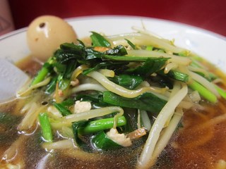 ニラそば　味付け玉子