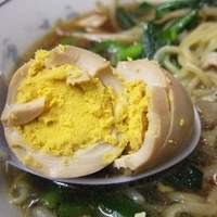 ニラそば　味付け玉子