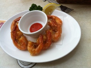 殻つきエビフライ