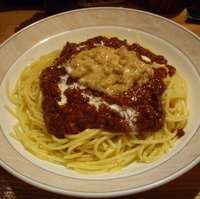 ミートソースと納豆