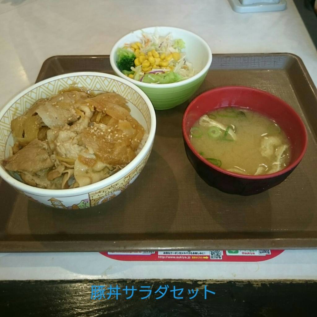 豚丼サラダセット