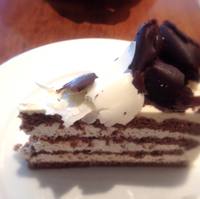 ホワイトチョコ＆ブラックチョコケーキ