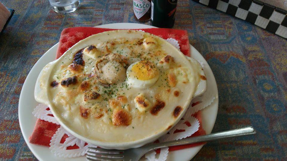 ホタテドリア　グリルサンド　バジル　シャケクリームソース　ペペロンチーノ