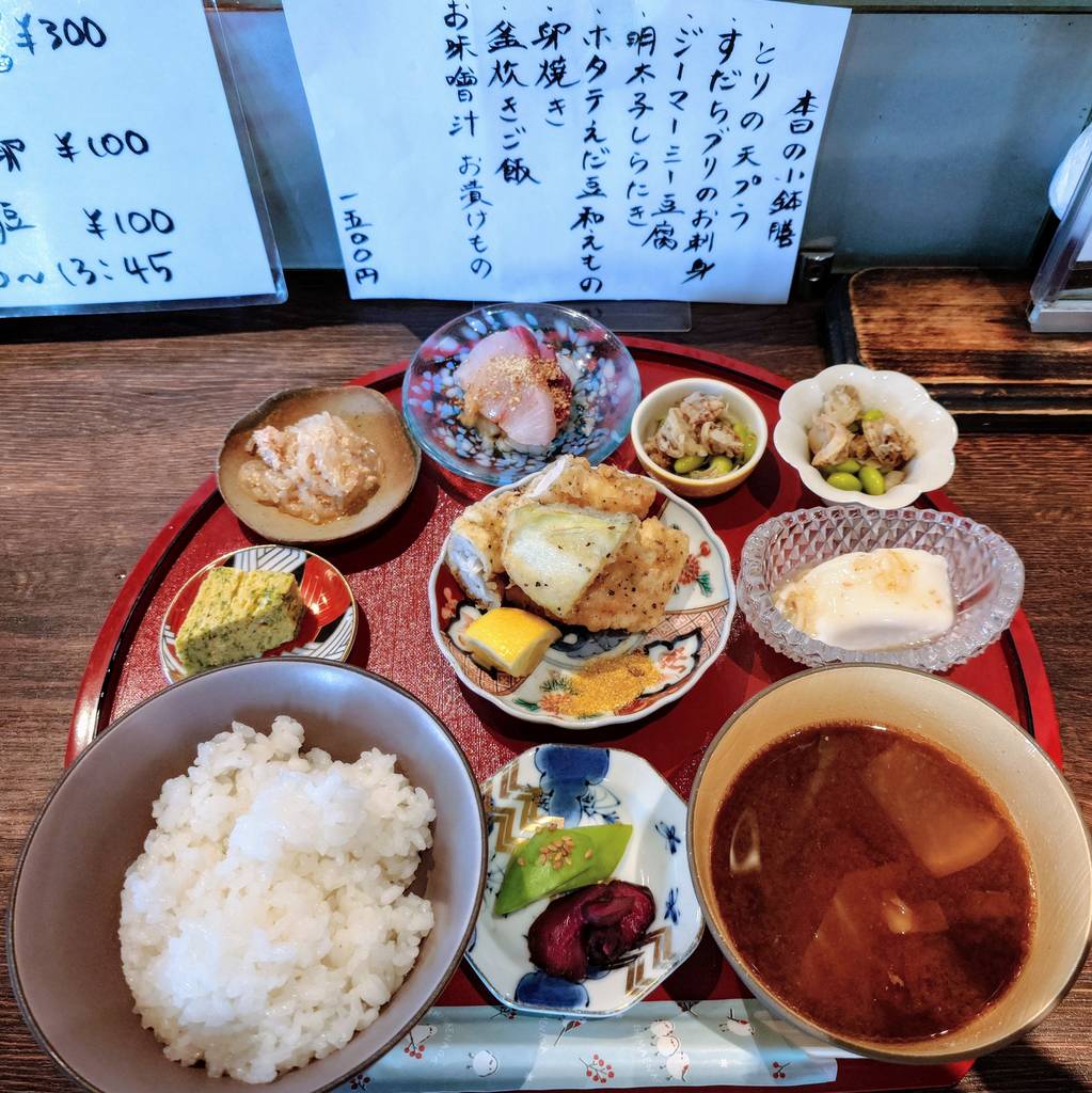 とりの天プラ小鉢膳