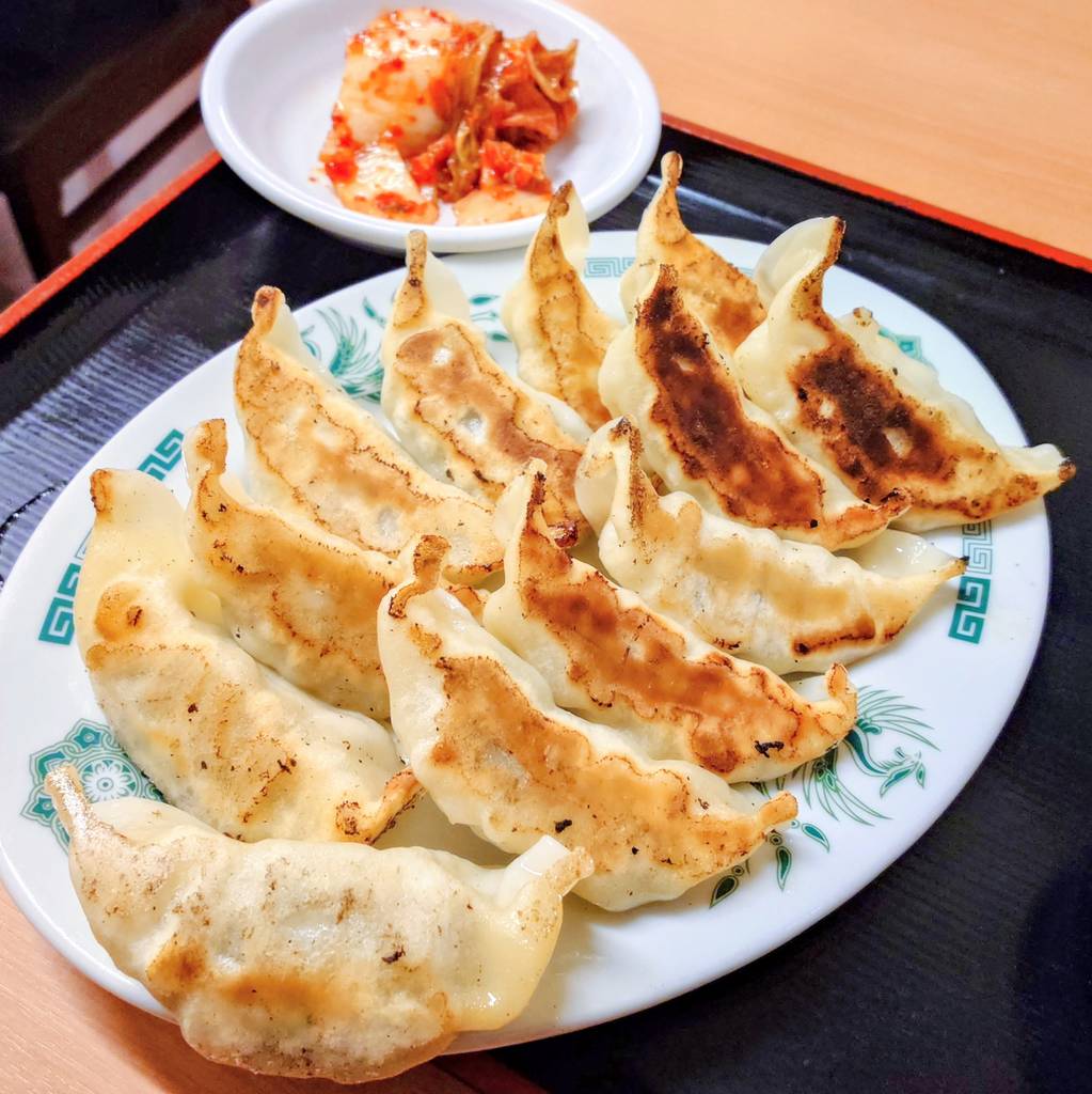 Ｗ餃子定食（白菜キムチ）