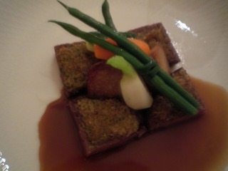 コースのお肉料理　牛フィレ