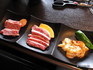 ロース、バラ、ホルモン盛合せ