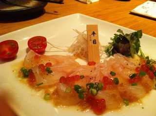 白身魚のカルパッチョ