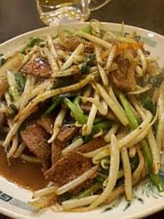 ニラレバ炒め定食