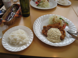 チキンカツのタルタル掛け