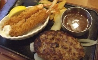 ハンバーグ＆エビフライセット