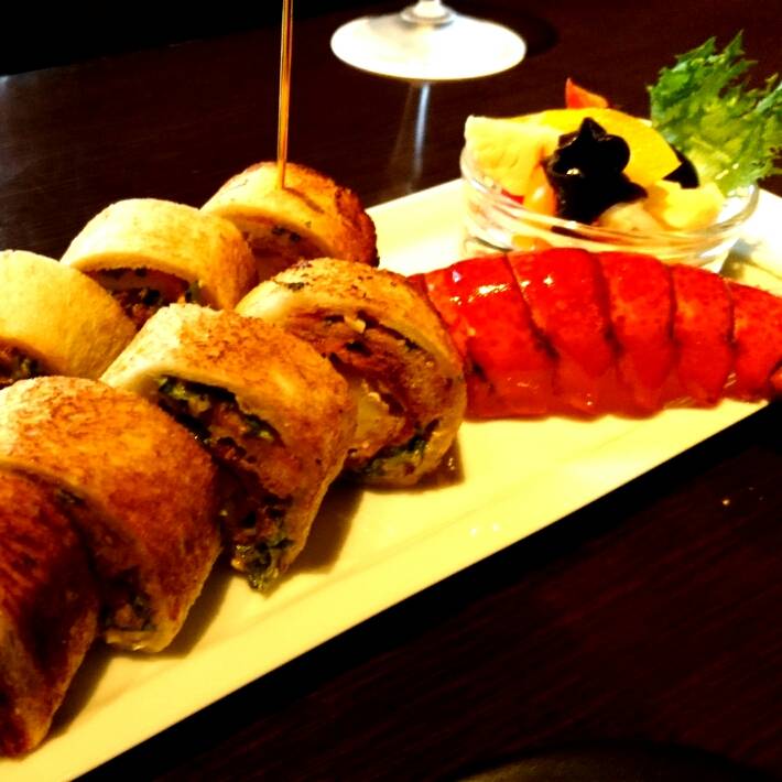 オマール海老のロールサンドウィッチ