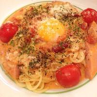 太陽のトマトクリームパスタ