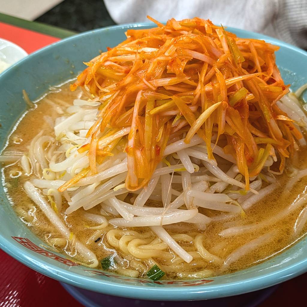 ねぎ味噌ラーメンもやしトッピング