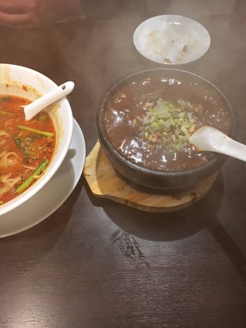 担々刀削麺と麻婆豆腐