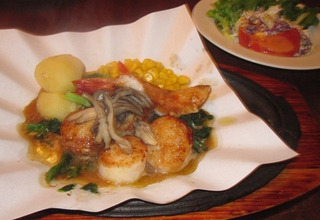 帆立と海老のあつあつグリル　