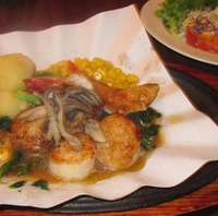 帆立と海老のあつあつグリル　