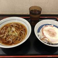 ハムエッグ丼＋半そばセット