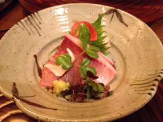 ブリとひらめのお造り