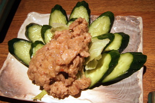 きゅうりと肉みそ