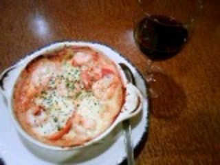 エビとトマトのクリームチーズドリア