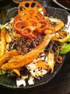 レンコンとごぼうのカリカリサラダ