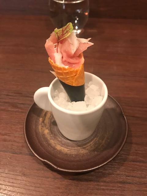 プロシュートとクリームチーズ