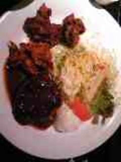 ハンバーグ＆鳥唐揚げハーフ＆ハーフランチセット