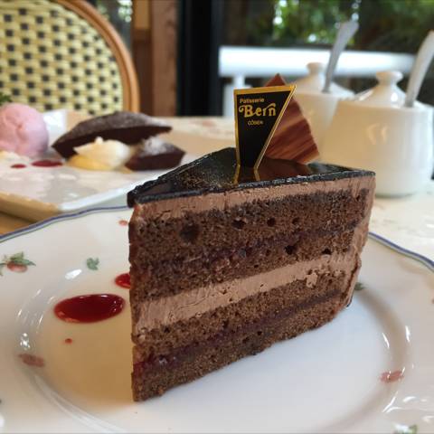 ランチのデザートプランのケーキのガトーショコラ