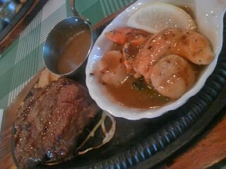 ステーキ＆帆立のグリル