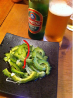 ニガウリ（ゴーヤ）のネギ油和え