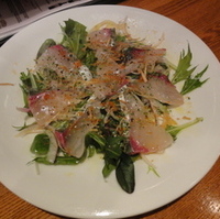 三重産シマアジのカルパッチョ