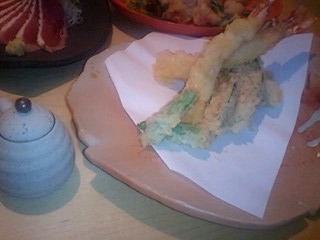 海老２本と野菜の天ぷら盛り