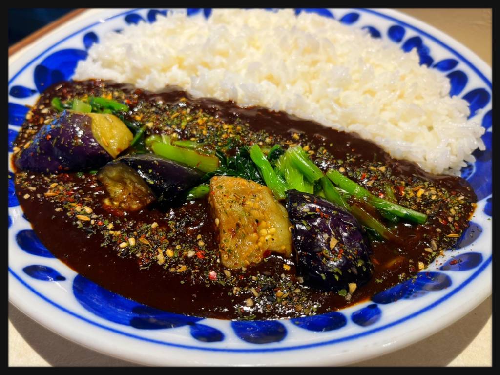 揚げナスと牛ミンチのかれー