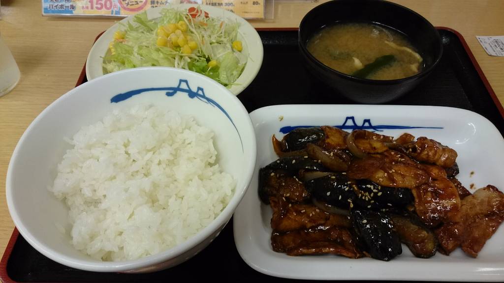 豚と茄子の辛味噌炒め定食