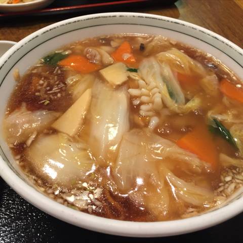 五目アン掛けスープそば